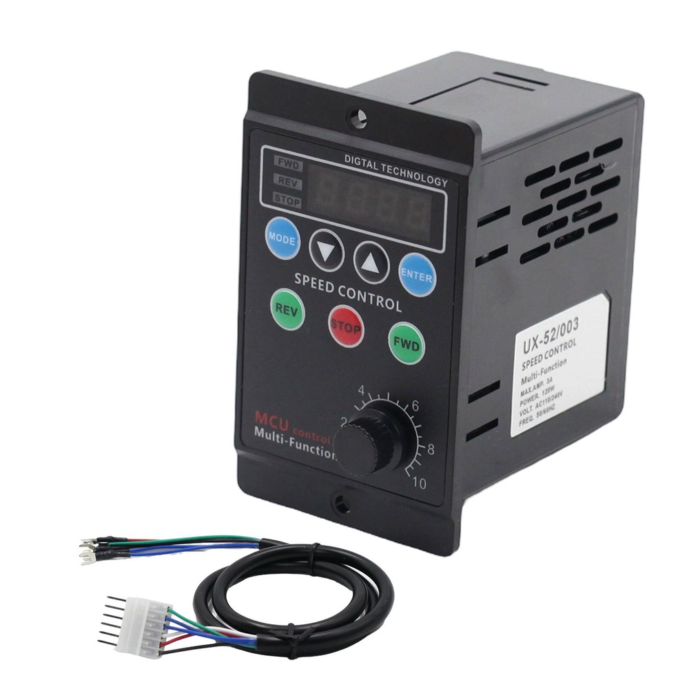 AC 110V 120W 3A Digital Motor Speed Control MCU Controller Target Value Settable