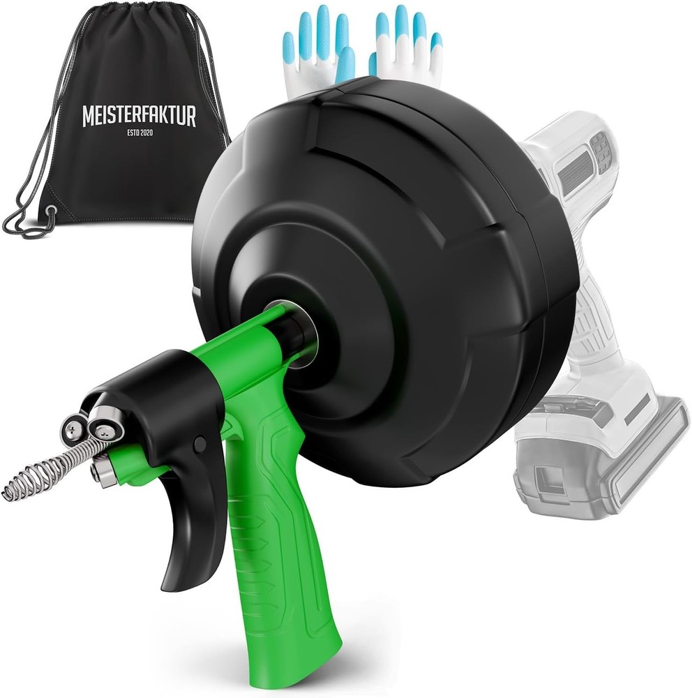 25FT Auto Feed Drain Snake - Sink & Drain Unblocking Tool
