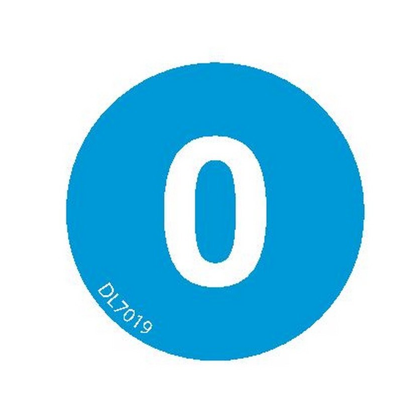 3" Diameter Number 0 Circle Labels (500 per Roll)