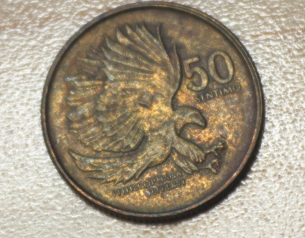 1994 Philippines 50 Sentimos Monkey-eating Eagle