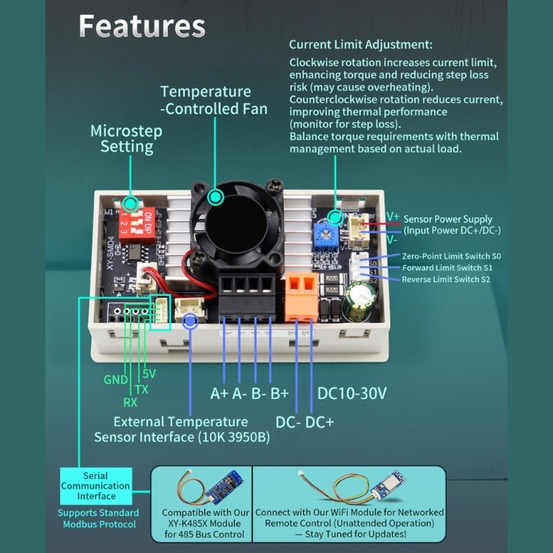 Two Phase Stepper Motor Controller Driver Unit Power Off Memory