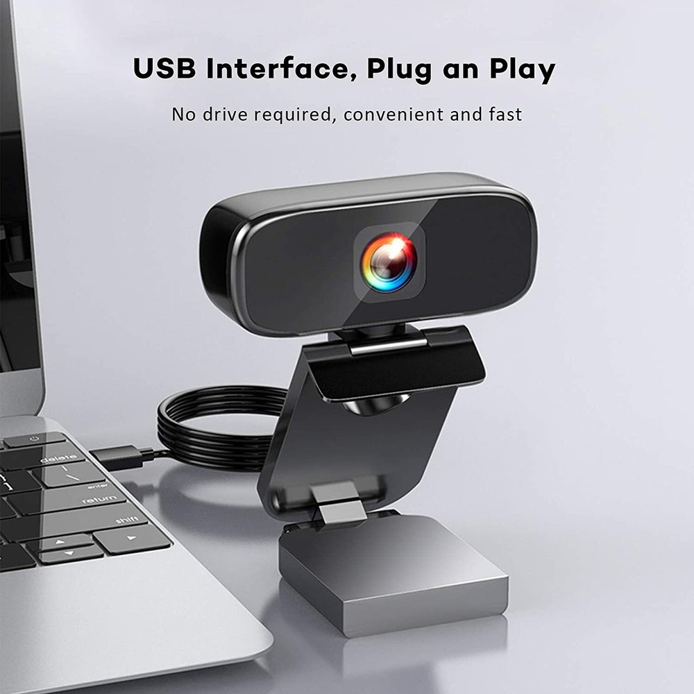 Webcam with Microphone, 5 Megapixel Autofocus HD 720P Streaming Web Camera [Plug