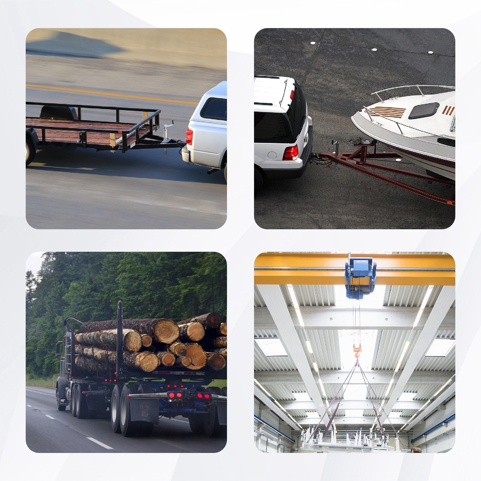 4 Pack G70 5/16" Clevis Grab Hooks Tow Chain Hook Flatbed Truck Trailer Tie Down