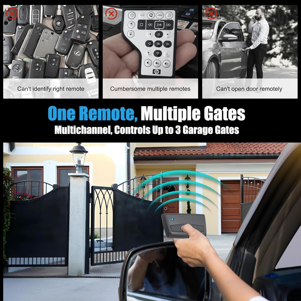 MMT103 Remote Replace for Mighty Mule Gate Opener Remote, 3-Button Transmitter C