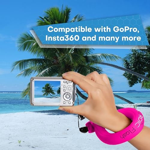 Waterproof Camera Floaty (2-Pack) – Floating Strap for One Size Pink & Green