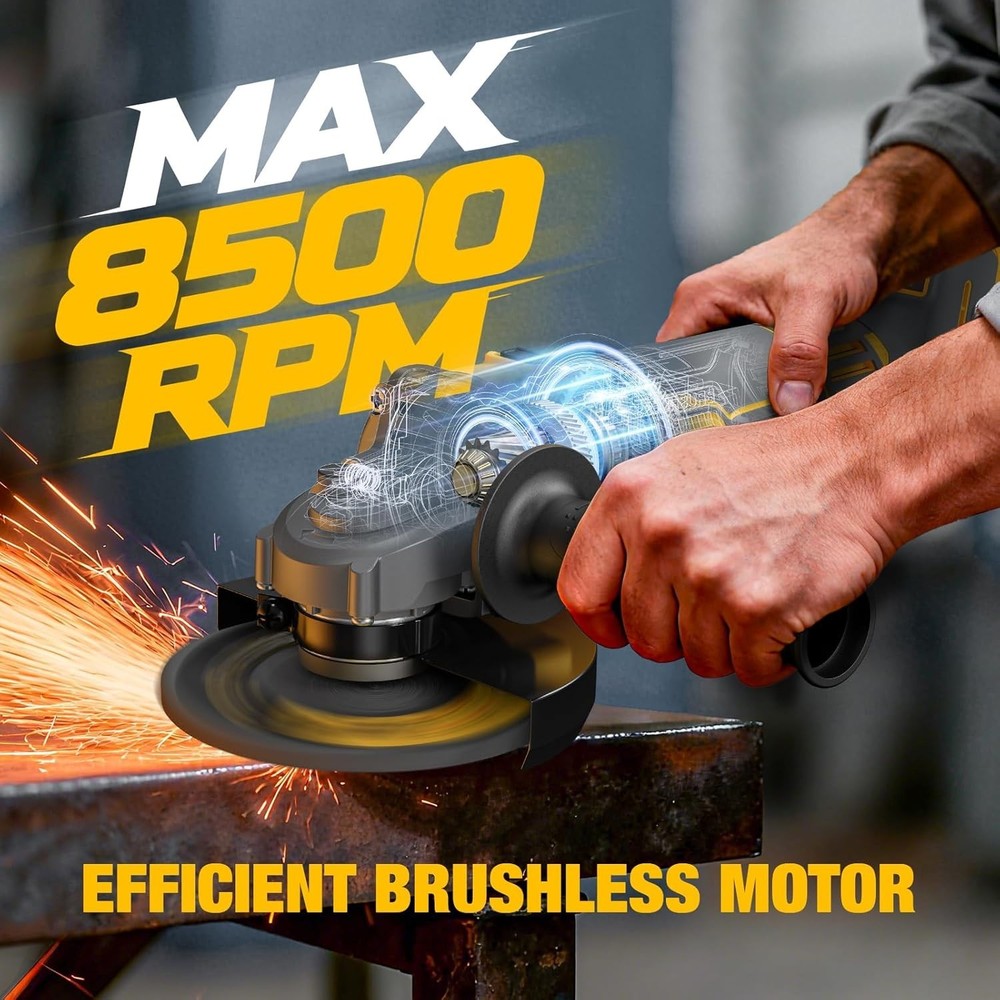 4.5" Brushless Cordless Grinder - Ergonomic, Variable Speed for Professionals