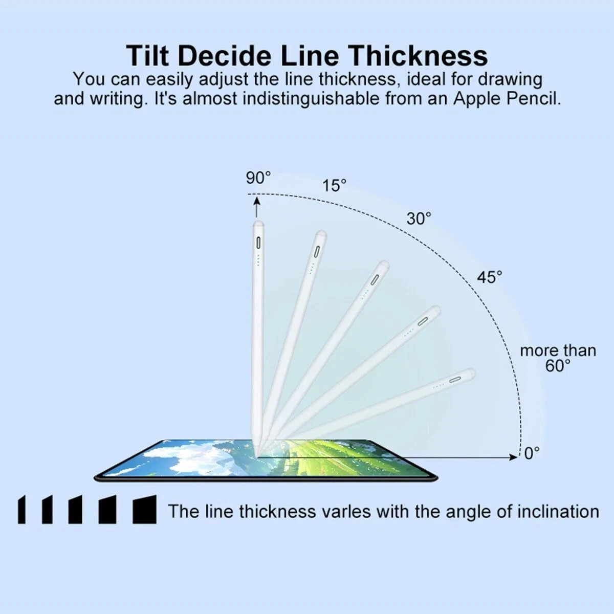 Stylus Pen for iPad 2018-2025, Apple Pencil for iPad 11th A16/10/9/8/7/6 Gen