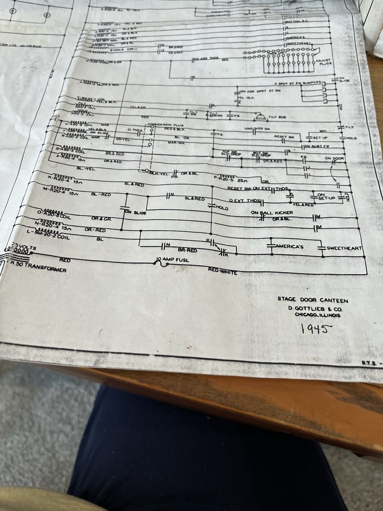 Stage Door Canteen Pinball Schematic