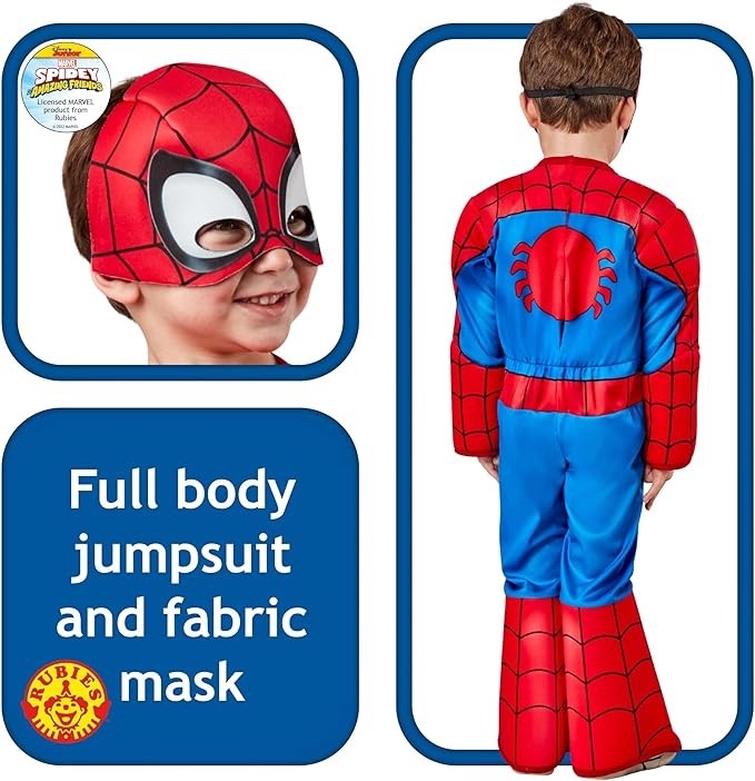 Marvel Spidey Amazing Friends Spider-Man Toddler Padded Costume 3T-4T
