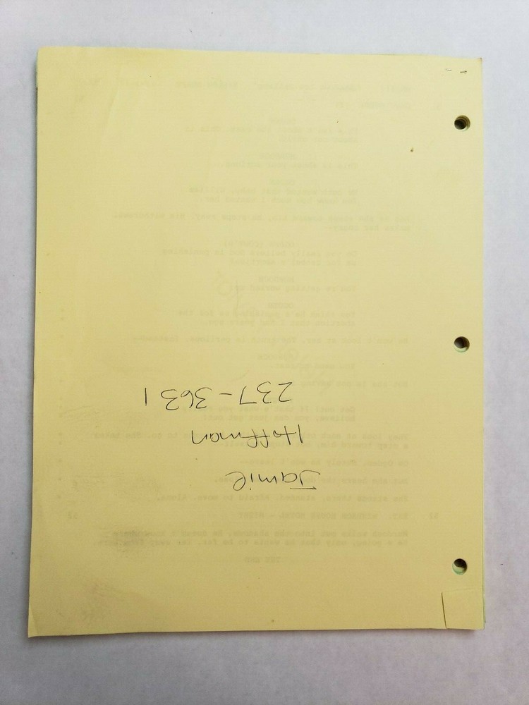 MURDOCH MYSTERIES / Mary Pedersen 2017 Script, HELENE JOY "Shadows Are Falling"
