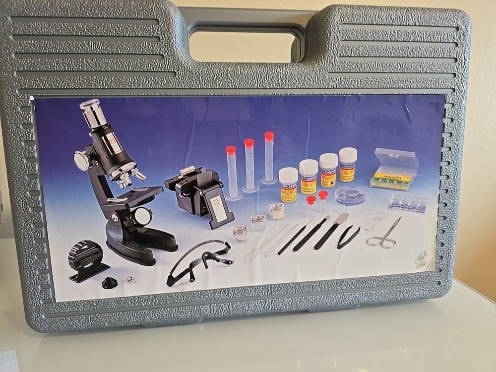 Edu Science Deluxe Microscope Set With Carrying Case