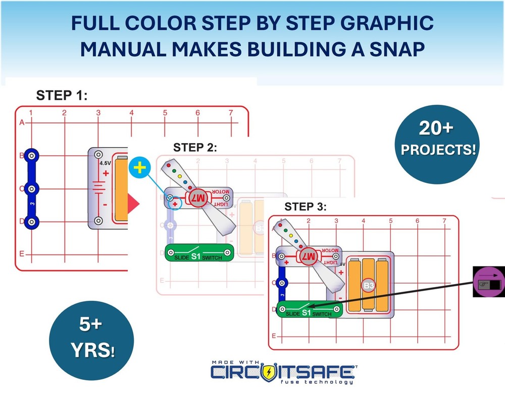 Beginner, Electronics Exploration Kit, Stem Kit for Ages 5-9 (SCB-20)