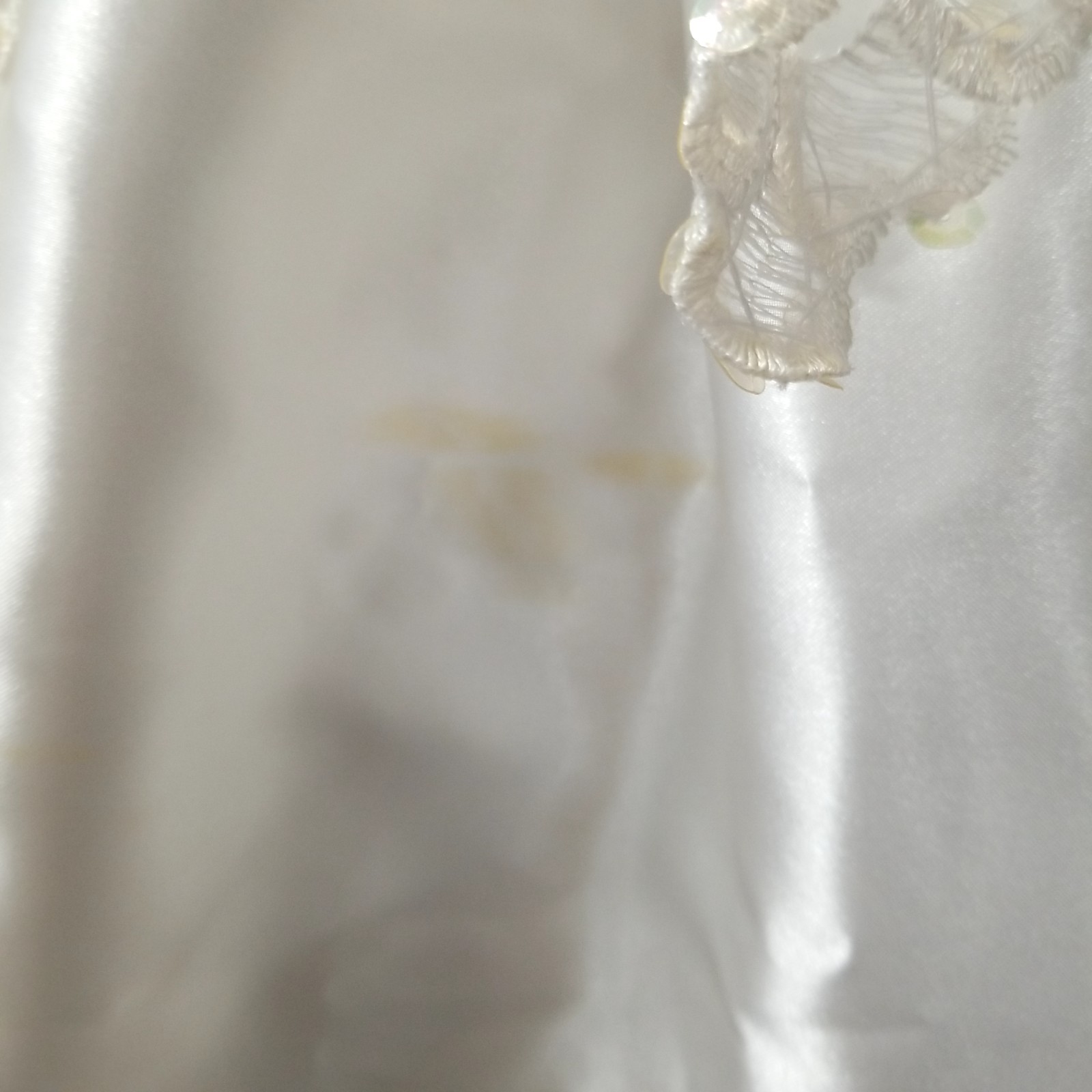 VTG Alfred Angelo 80s Wedding Dress Long Sleeve Sweetheart Ballgown Ivory W/Veil