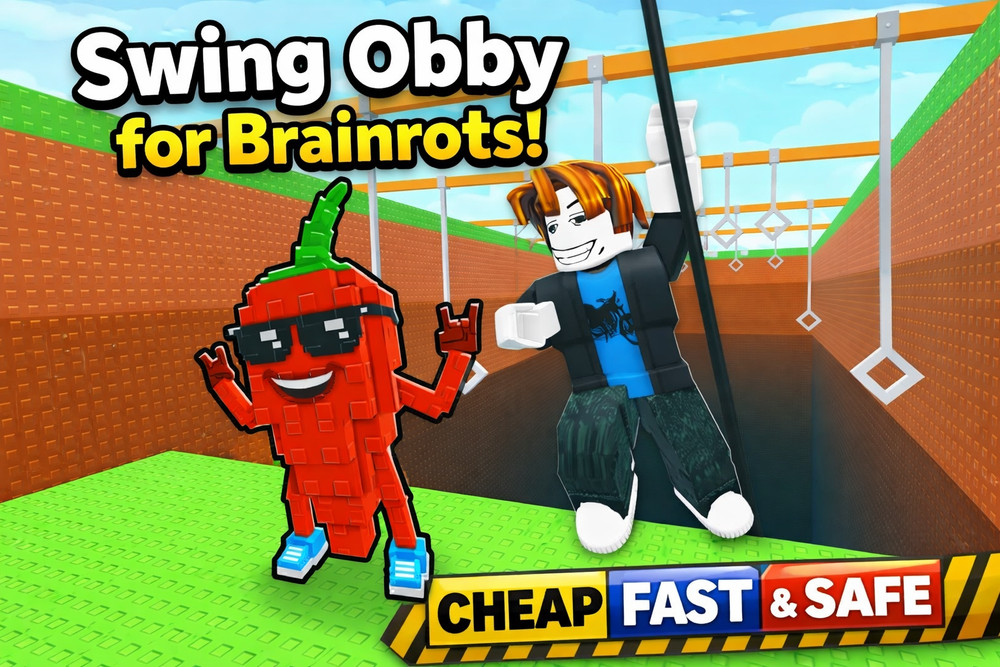 SWING OBBY FOR BRAINROTS - BEST BRAINROTS - CHEAP, FAST  & SAFE!