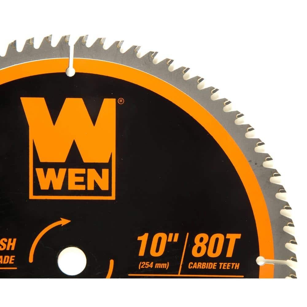 10 In 80-Tooth Carbide-Tipped Ultra-Fine Woodworking Saw Blade Miter Table Saws