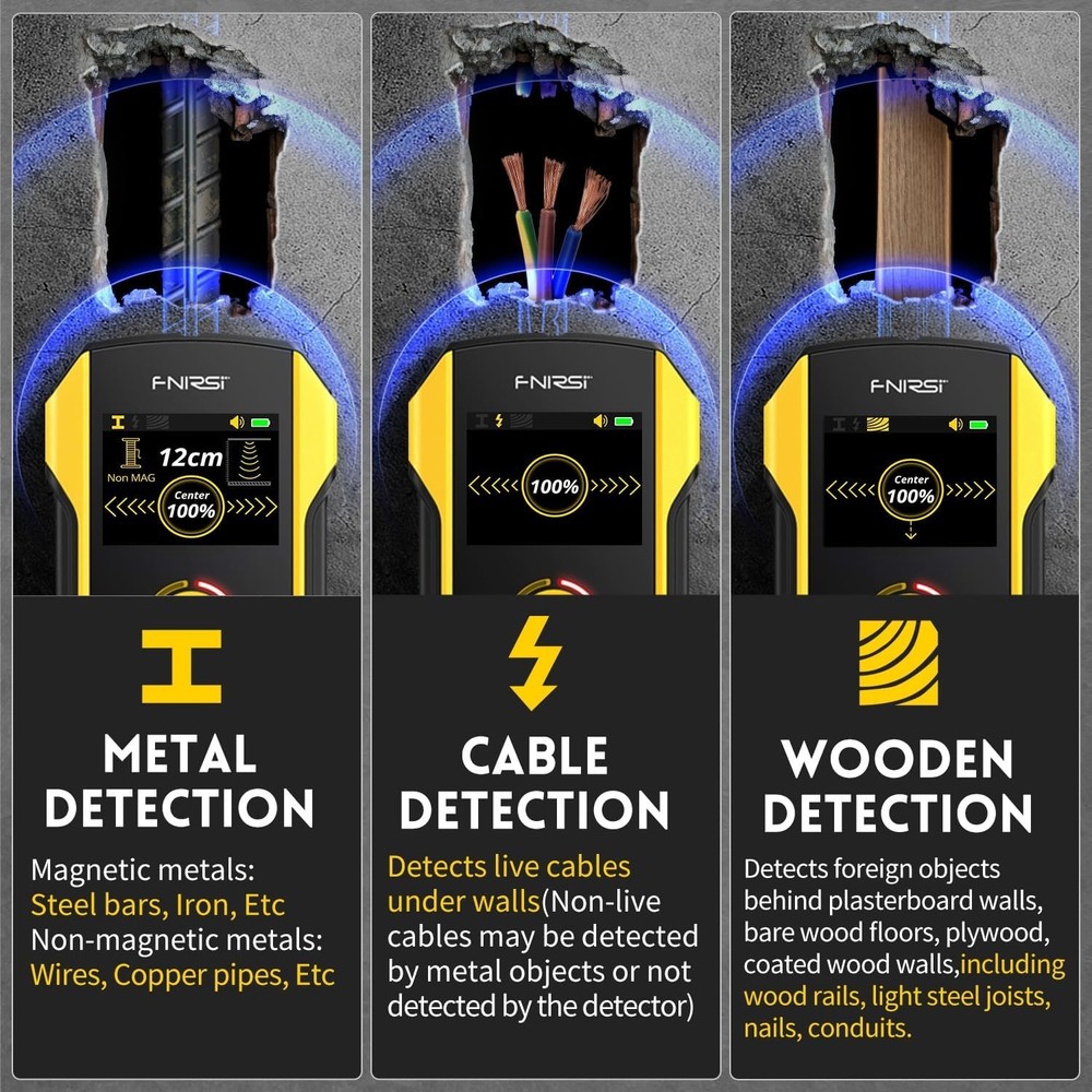 Digital Stud Finder with Calibration & Depth Detection - Ideal for Home Projects