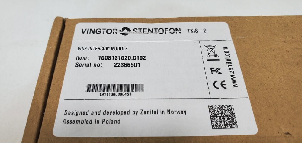 Stentofon TKIS-2 External Relay for Audio Intercoms Security Accessory