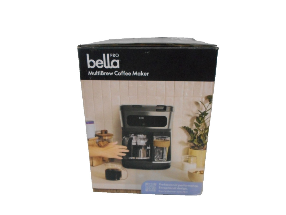 bella PRO - MultiBrew 12-Cup Drip & Single-Serve Coffee Maker - Black Stainle...
