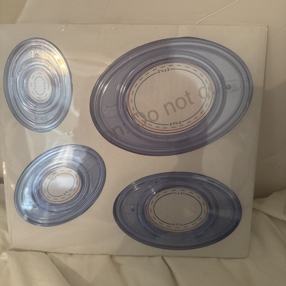Creative Memories Custom Cutting System 4 Oval Pattern Template Set Scrapbooking