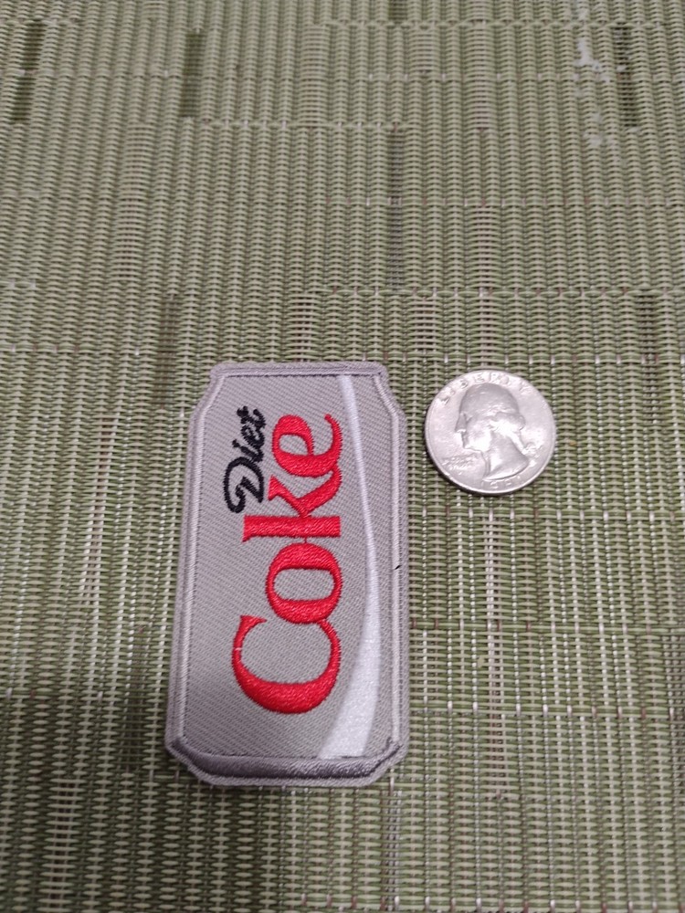 Diet Coke Soda Can Embroidered Iron On Patch