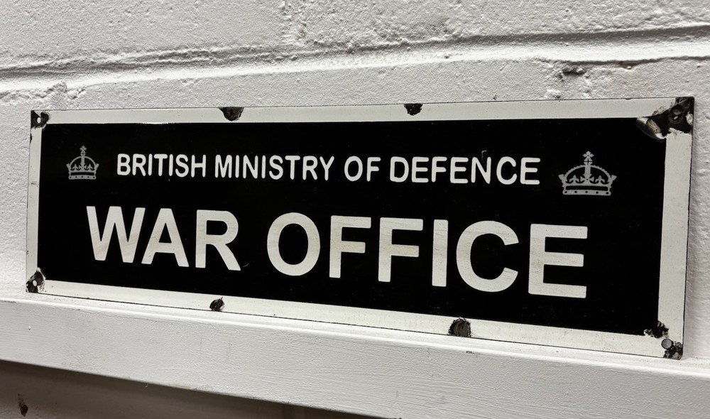 War Office Enamel Sign.