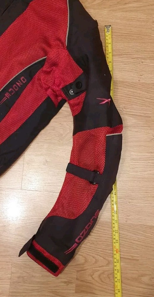 X-Pro Ozone Motorcycle Jacket Breathable Size M Medium Red/Black