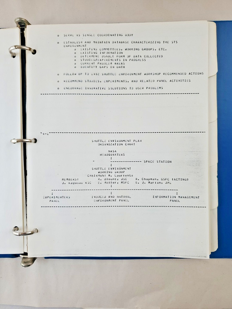 NASA Shuttle Environment Plan January 1985