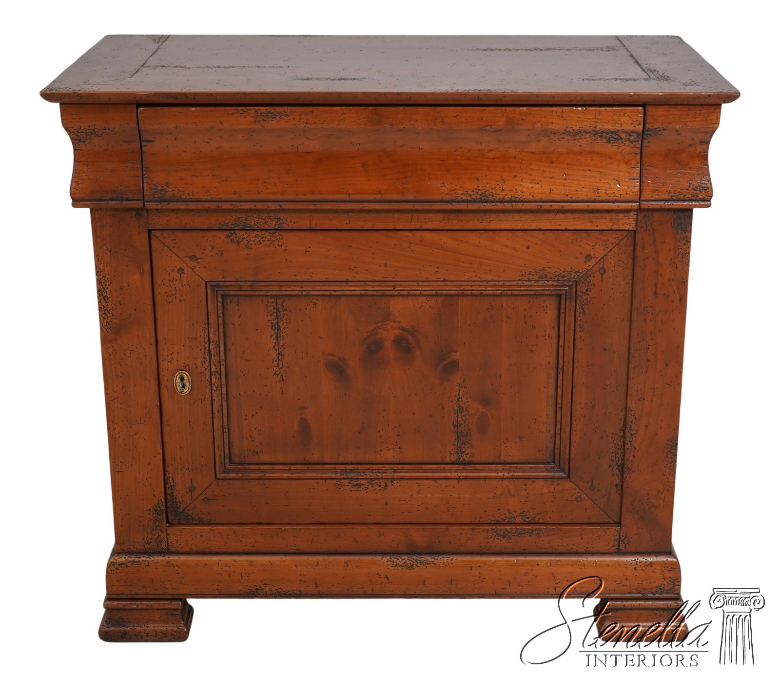 L61269: Italian Continental Style Distressed Finish Cabinet