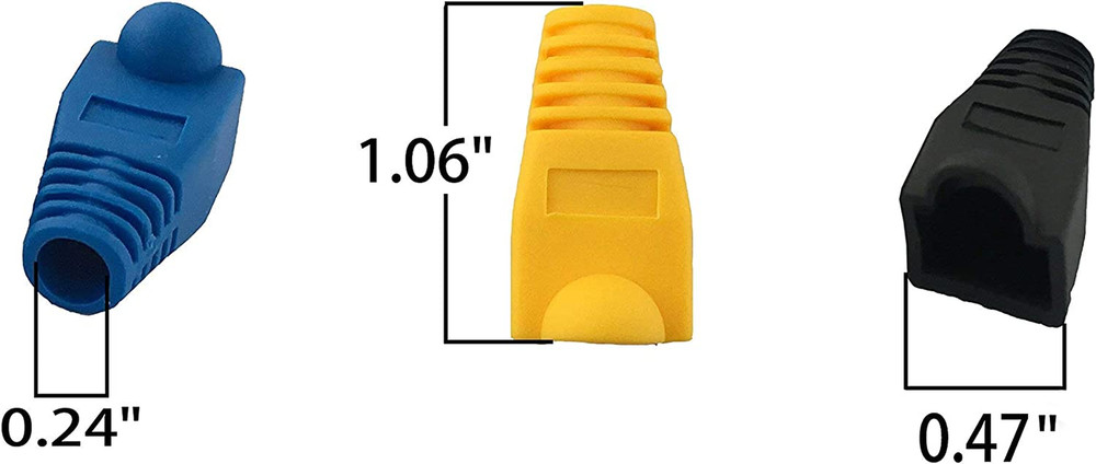 100 Pack RJ45 CAT6 CAT6E CAT5 CAT5E Ethernet Network Cable Strain Relief Boot...