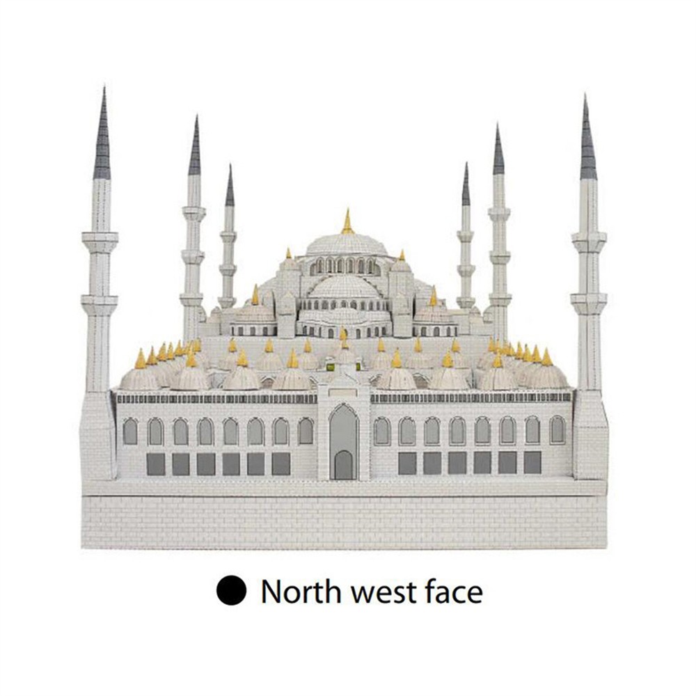 Blue Mosque Sudan 3D Paper Model Replacement Accessories Commponents Beautiful