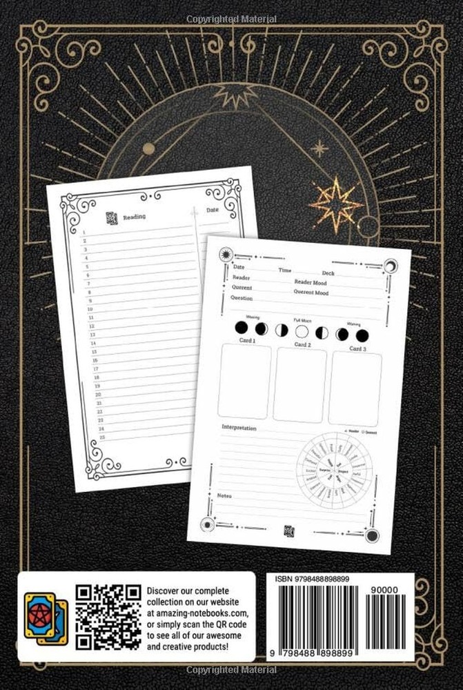 Tarot Journal: Guided Journey for Three Card Spread Readings, Question, Inter...