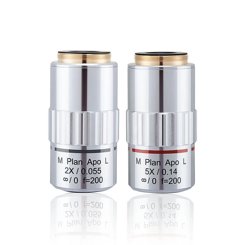 M26 95mm Visible LWD M Plan APO Metallurgical Microscope Objective Lens 2X-50X