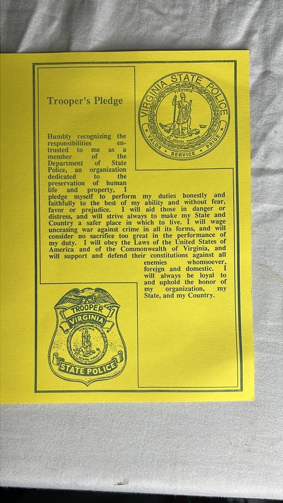 Virginia State Police Patch for a Collector