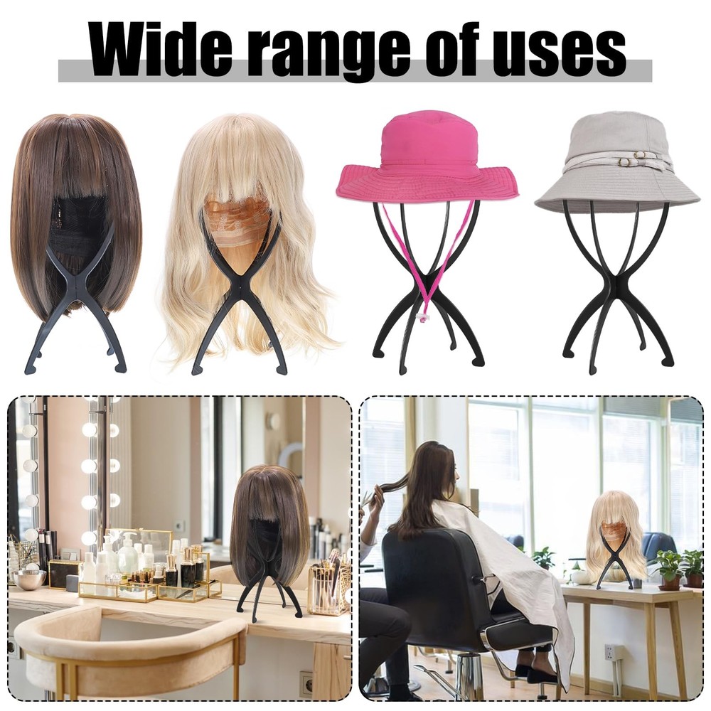 Wig Stand, Portable Wig Holder Wig Head Stand