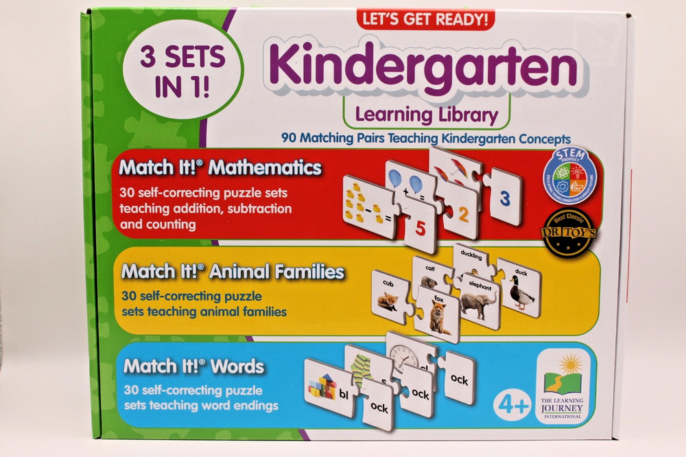 Let's Get Ready Kindergarten 3 Sets in One Learning Library Flash Cards