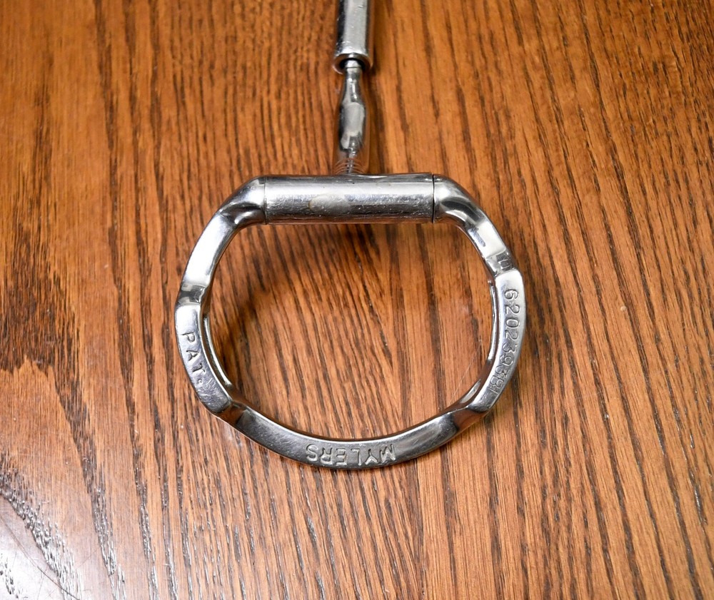 Myler, eggbutt bit w/ hooks, 5.25”