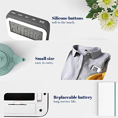 Jayron Digital Timer Alarm Clock Kitchen Timer Cooking Timer Countdown and