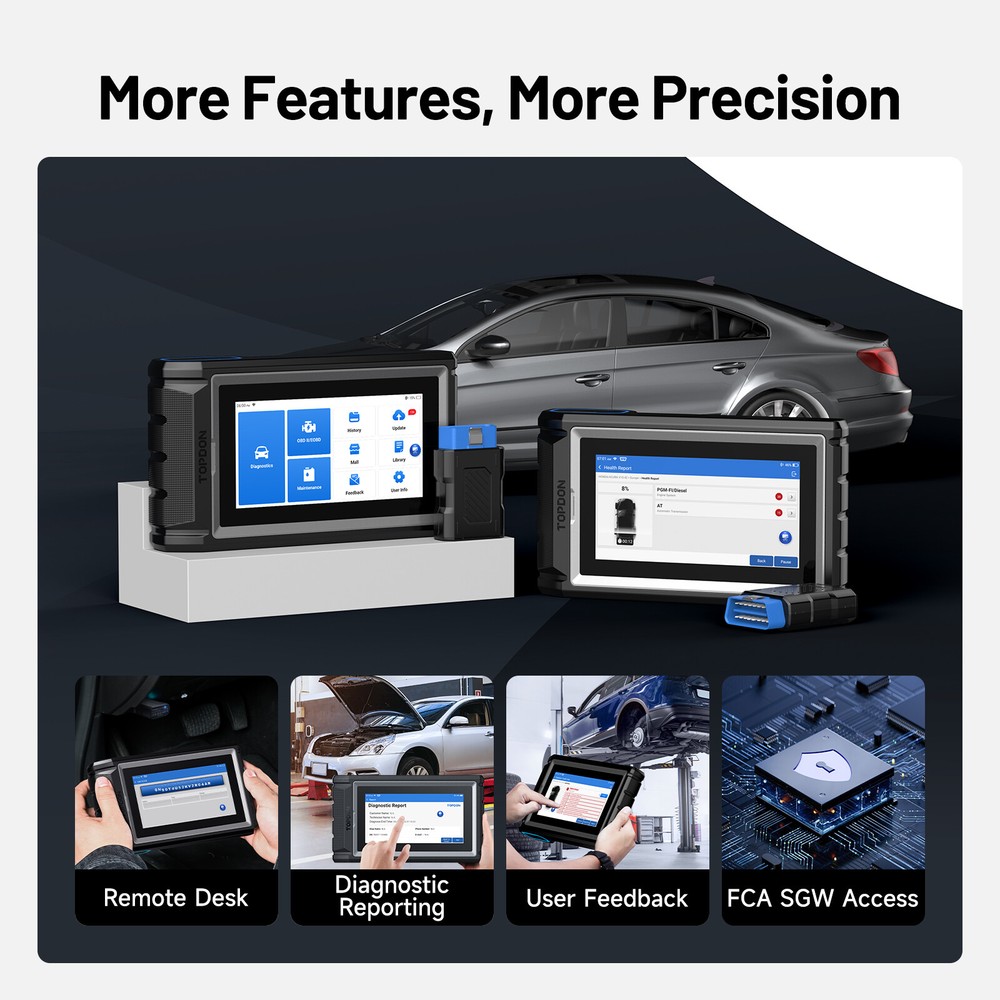 TOPDON AD800BT 2 Auto All System Diagnostic Bidirectional K!ey Coding Scanner
