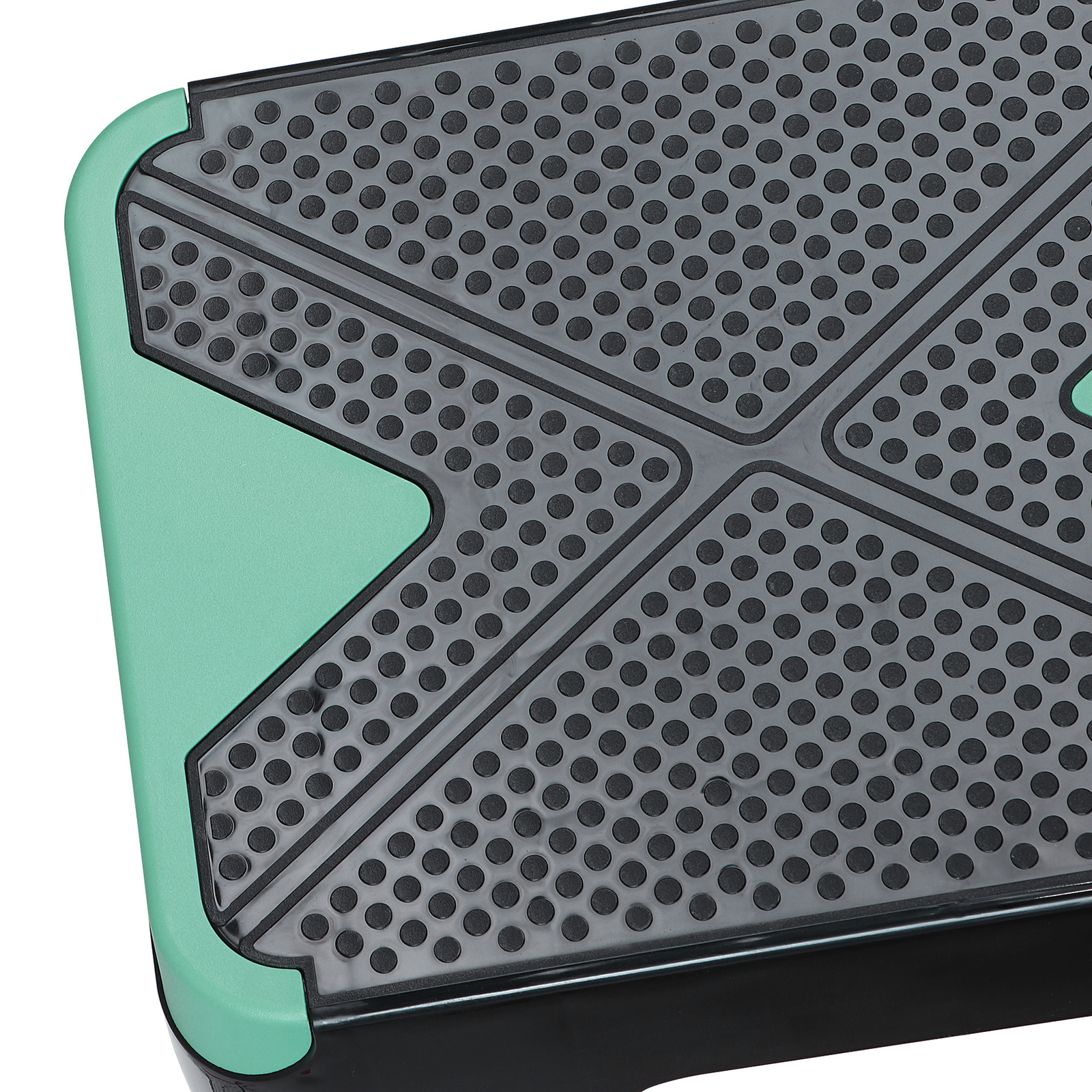 26.5" Aerobic Step Platform Adjustable Exercise Workout Stepper w/4 Risers Green