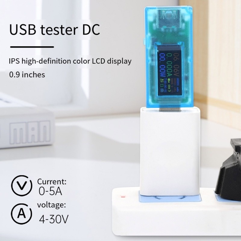 Easy Carry Voltage Current Tester with Temperature Display Waterproof ABS for