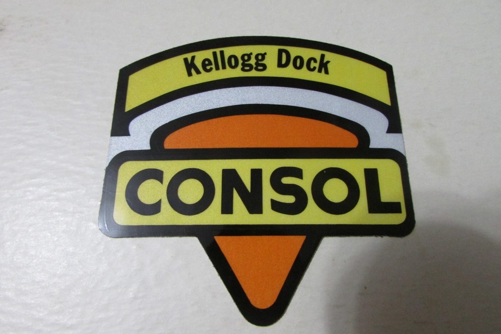 CONSOL COAL CO Kellogg Dock - COAL MINING STICKER-DECAL - WHITE BACK -