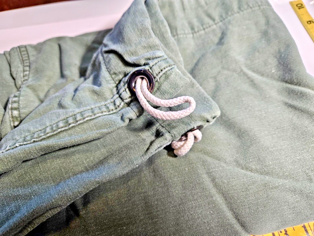 Vintage US Army Drawstring Laundry Bag Light Green