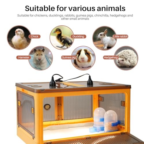 Chick Brooder Box for Chicks, Brooder Box with Feeder and Waterer, Large