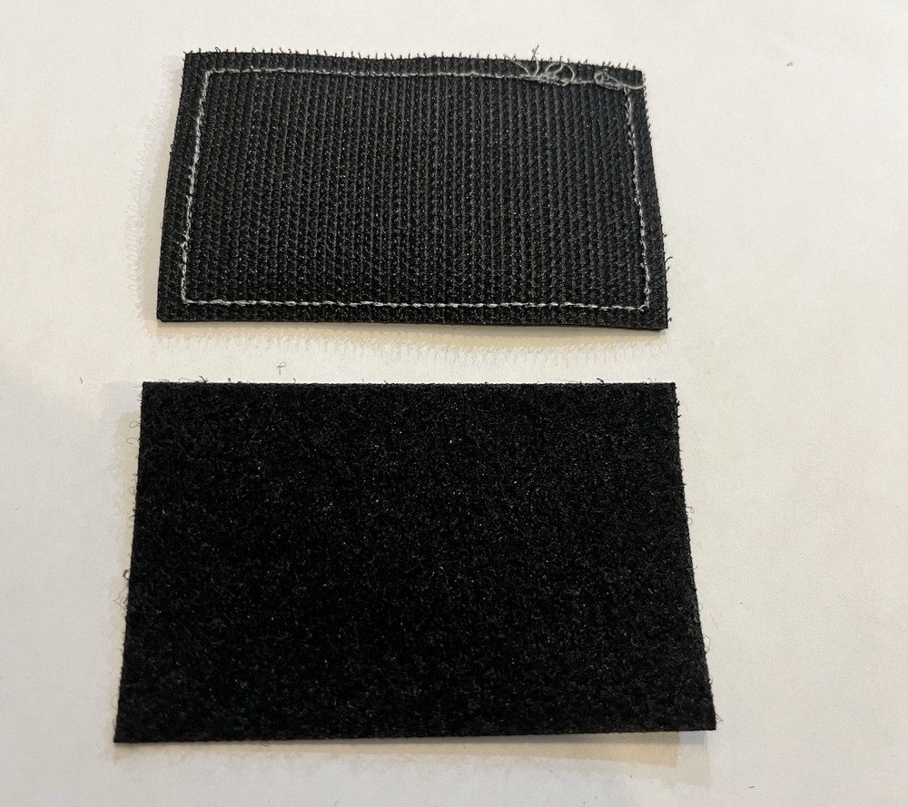 American Flag - USA Black/Grey 2”x 3” Hook & Loop 2 Piece Patch