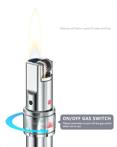 VVAY Soft Flame Butane Refillable Lighter - Adjustable Flame, Portable Pocket