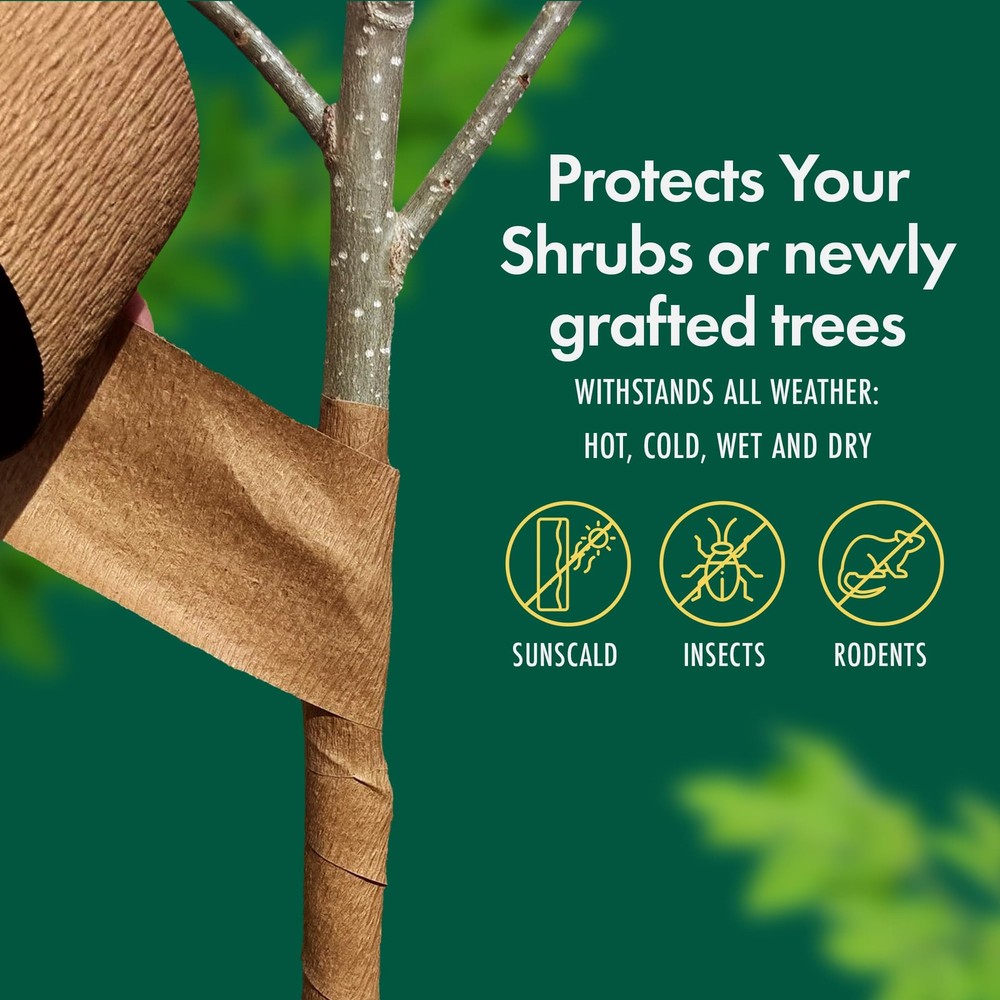 4" x150' Tree Wrap - Commercial Size Weather Resistant Tree Wrap - Tree Guard...