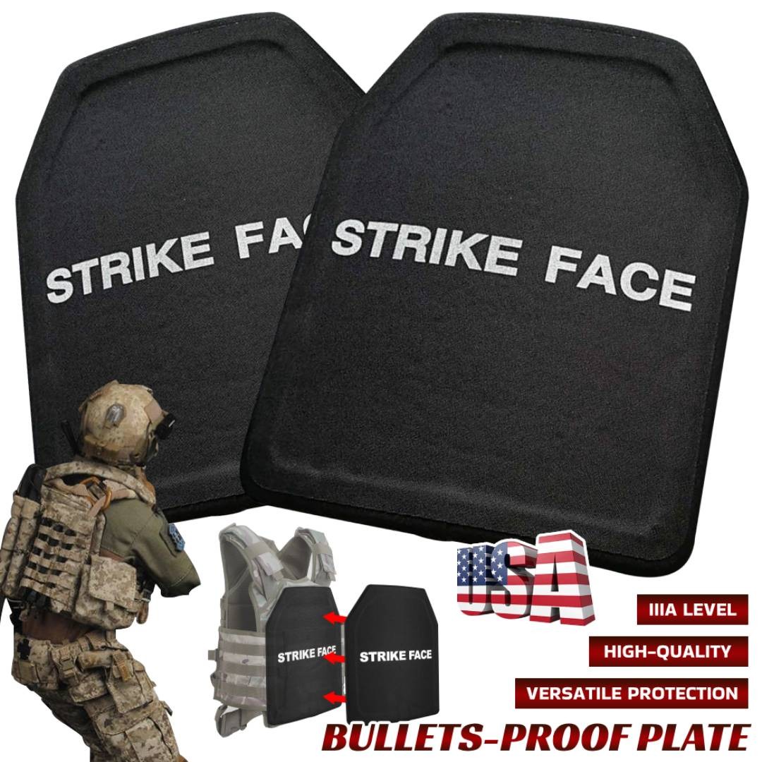 2Pack 10x12" Tactical Body Armor Plates Bullet Proof Light Weight Level 3A Curve