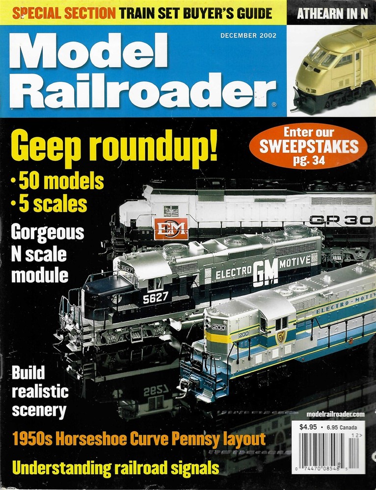 Model Railroader Magazine December 2002