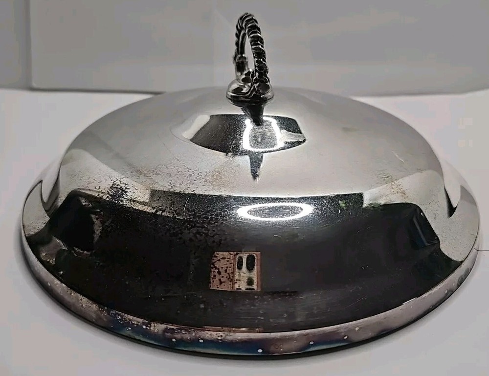 Rogers Bros Lid ONLY Silverplated 9.5" Round Regal Handle Patina Replacement