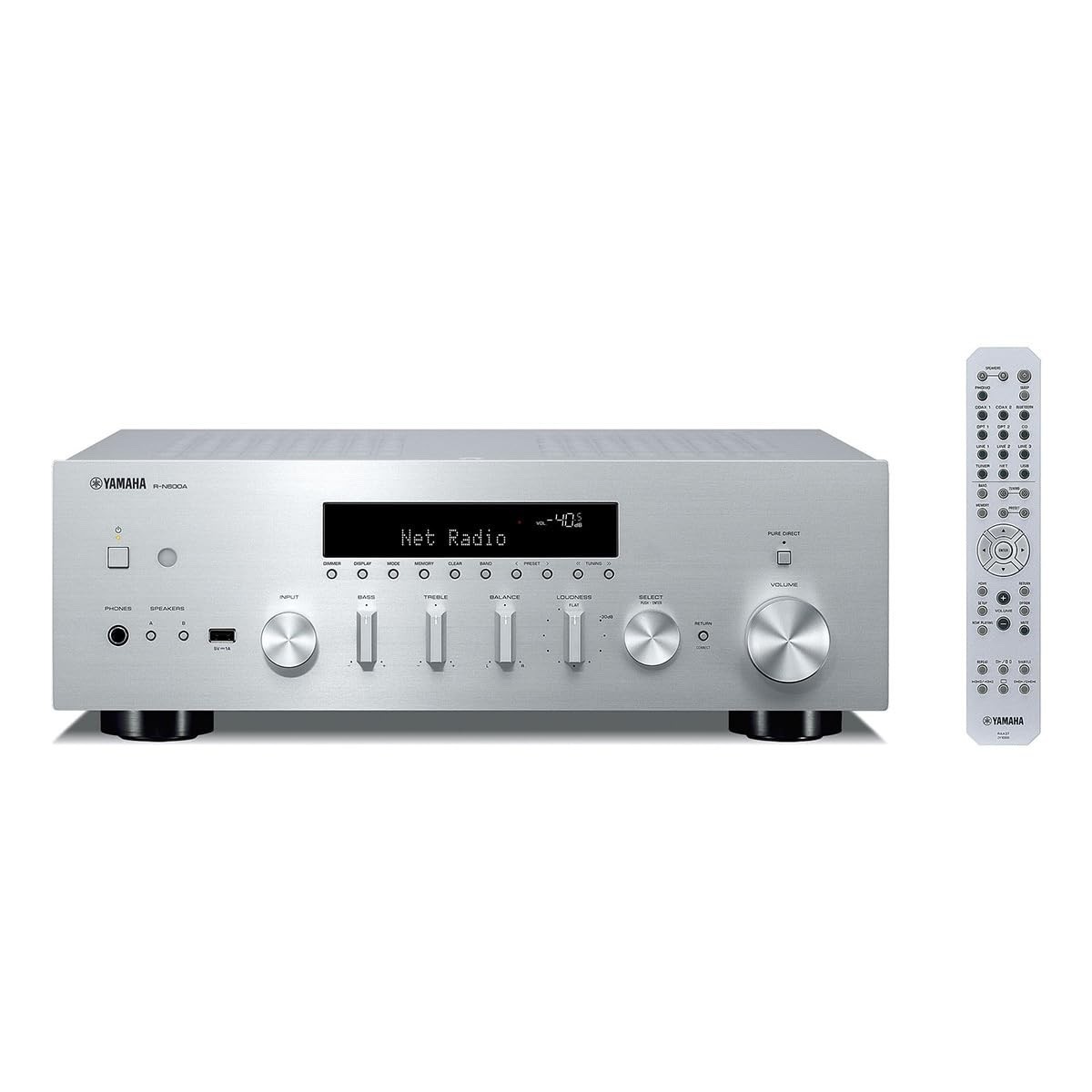 NEW R-N600A Network Receiver with Streaming, Phono and Built-in DAC, Silver